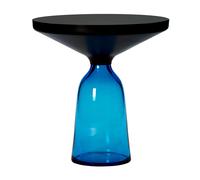 Table d'appoint Bell Side Table acier H 53cm/Ø 50cm/glass base HxØ 37x22cm