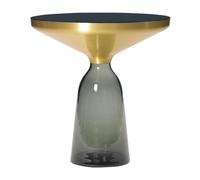 Table d'appoint Bell Side Table laiton H 53cm/Ø 50cm/glass base HxØ 37x22cm