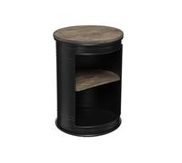 Table d'appoint ""Diego"" métal noir D33,5cm - Atmosphera Créateur d'intérieur