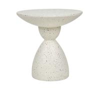 Table d'appoint blanche avec effet terrazzo CAFFI