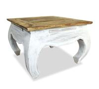 Table D'appoint Bois De Récupération Massif 50 X 50 X 35 Cm Marron