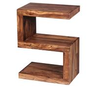 Table D'appoint Bois Massif 44x60x30cm Bout De Canapé Table De Salon Marron