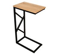 Table d'Appoint, Bout de canapé, Bout de Canape Bois, Table Basse avec Structure en Métal, Montage Facile, Style Industriel, pour Salon, Balcon, 40 x 25 x 68 cm