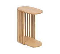 Table d'appoint bout de Canapé, coloris beige - Longueur 49,5 x Profondeur 26 x Hauteur 56 cm
