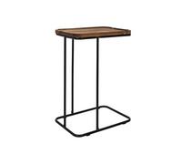 Home Deco Factory – Table d'appoint HD0403 Bout de canapé Acacia Gigogne 40x55x30 cm Marron/Noir