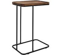 Home Deco Factory – Table d'appoint HD0403 Bout de canapé Acacia Gigogne 40x55x30 cm Marron/Noir