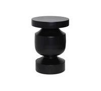 Table d'appoint. bout de canapé. table de chevet en métal coloris noir. Alma. Ø30.5 x H 43.5cm