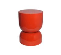 Table d'appoint. bout de canapé. table de chevet en métal effet glassy orange Madi Ø32 x H 42cm