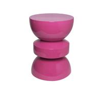 Table d'appoint. bout de canapé. table de chevet en métal effet glossy rose Assa. Ø32 x H 44.5cm