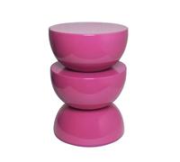 Table d'appoint. bout de canapé. table de chevet en métal effet glossy rose Coumba. Ø32 x H 46.5cm