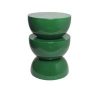 sweeek - Table d'appoint. Bout de canapé. Table de Chevet en métal Effet Glossy Vert foncé Coumba. Ø32 x H 46.5cm