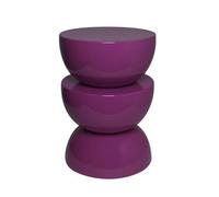 sweeek - Table d'appoint. Bout de canapé. Table de Chevet en métal Effet Glossy Violet Coumba. Ø32 x H 46.5cm