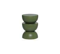 sweeek - Table d'appoint. Bout de canapé. Table de Chevet en métal. Vert Kaki. Coumba. Ø32 x H 46.5cm