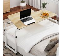 Table d'appoint Bureau - WILITTO - Hauteur Réglable - Plateau Inclinable - Multifonctionnel - pour lit Queen - 120X40X85CM