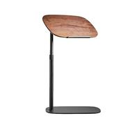 Table D'appoint C à Hauteur Réglable, Bout de Canape, Table D'appoint pour Collation, Table Basse pour Petit Espace/Baignoire/Fauteuil Inclinable/Lit/Canapé, Noyer Noir