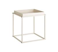 TABLE D'APPOINT - TECTAKE - Table d'appoint CAMBRIDGE Empilable avec une Étagère sous forme de tablette 40 x 40 x 44 cm - Crème
