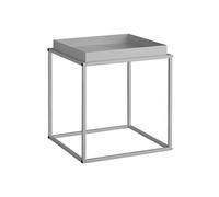 Table d'appoint - TECTAKE - Table CAMBRIDGE empilable avec une étagère sous forme de tablette 40 x 40 x 44 cm - Gris