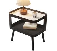 Table D'appoint Canapé De Salon, Petite Table Basse, Table d'angle Rétro pour Salle À Manger Chambre Cuisine Extérieure Intérieure,50cm,Black
