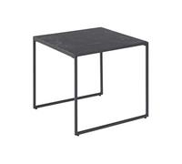 - Table d'appoint carré en mélaminé et métal - L.50 cm x H. 45 cm - Noir - Félice