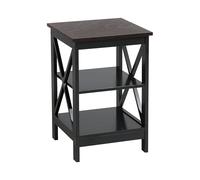 Table d'Appoint Carrée 40 x 40 cm en MDF Noir avec Espace de Rangement pour Salon de Style Traditionnel Scandinave et Moderne Beliani