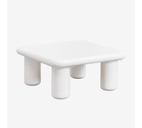 Table d'appoint carrée 80x80 cm en MDF Riverton Blanc Gardenia