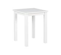 FLIX - Table d'Appoint Carrée Bois Massif Vernis Blanc - Altobuy Blanc