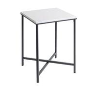 Table d'Appoint Carrée Effet Marbre "Alba" 55cm Noir