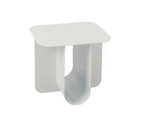 Table d'Appoint Carrée en Métal "Reva" 39cm Blanc