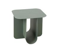 Table d'Appoint Carrée en Métal "Reva" 39cm Vert