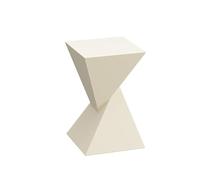 Table d'appoint carrée géométrique moderne simple, table basse de luxe minimaliste, petite table basse pour salon, chambre à coucher meubles de chevet pour la maison(blanc)