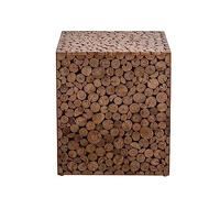 Table d'appoint carrée moderne Tabourets de jardin décoratifs pour l'intérieur et l'extérieur Table d'appoint en bois robuste Support de plantes, pour salon chambre à coucher balcon entrée simple (40