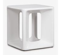 Table D'appoint Carrée Pour Jardin 40x40 Cm En Ciment Et Fibre De Verre Lilou