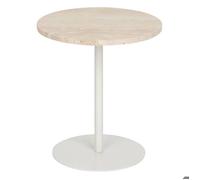 Atmosphera - Table d appoint celen travertin Blanc 40x45cm