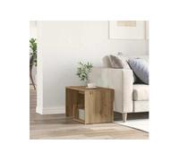 vidaXL Table d'appoint chêne artisanal 59×36×38 cm bois d'ingénierie Marron 856541