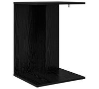 Table d'appoint chêne noir 45 x 40 x 62,5 cm Bois d'ingénierie | Bois robuste, style moderne, design rectangulaire, surface utile, montage facile entre deux personnes