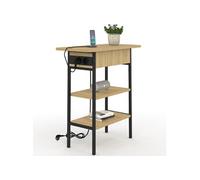 IDMarket Table d'appoint Detroit – Chevet design industriel avec multiprise
