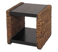 Mendler Table d'appoint Lucca en rotin Kubu lianes de bananier Marron