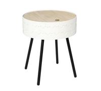 Table d'appoint & Coffre Eugénie 45cm Blanc - Paris Prix - Métal - Essentiel