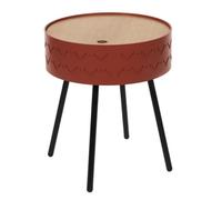 Table D'appoint & Coffre ""eugénie"" 45cm Rouge Brique - Paris Prix