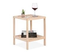 Table d'appoint console en bois 2 niveaux léger table basse moderne 10 kg