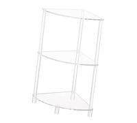 Table d'appoint contemporaine en acrylique robuste à trois niveaux pour chambre à coucher ou salon maximise l'espace d'angle