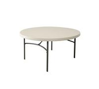 Table d'appoint Crème 152 x 74 x 152 cm Acier Plastique