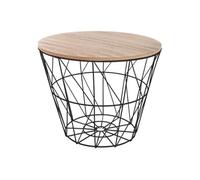 Atmosphera Table d'appoint Kumi – métal noir, petite Ø38 cm