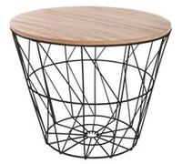 Table d'Appoint Design "Kumi" 30cm Noir