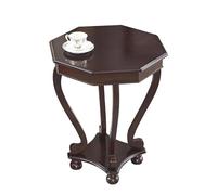 Table d'appoint d'angle rétro avec étagère, table de canapé américain rustique, meubles du milieu du siècle pour salon et chambre à coucher