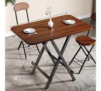 Table D'appoint De Camping Portable, Table De Portable Pliante En MDF, Table De Pique-nique Portable Légère En Acier Au Carbone Pour Cuisiner, Pique-niquer, Camper, Bateau, Voyage(Brown,100x60x74cm)