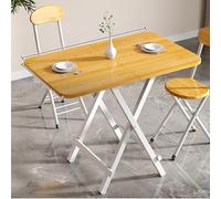 Table D'appoint De Camping Portable, Table De Portable Pliante En MDF, Table De Pique-nique Portable Légère En Acier Au Carbone Pour Cuisiner, Pique-niquer, Camper, Bateau, Voyage(Natural,80x80x74cm)