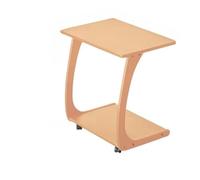 Table d'appoint de canapé pivotante à 360 °, avec roulettes, plateau d'ordinateur portable, table de nuit avec étagère de rangement à 2 niveaux, petit bureau à café(Natural,60x40 cm)