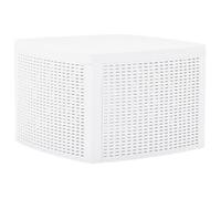 vidaXL Table d'appoint 54 x 54 x 36,5 cm plastique blanc