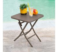 Hespéride – Table d'appoint de jardin Greensboro carrée café 40 x 40 cm en acier